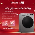 Máy giặt Hisense Inverter WFQA1043BT 10.5kg, cửa trước, màu xám