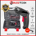 BuzzTech 3.6V Cordless Electric Screwdriver Drill - Alat Bercantum Li-ion, LED Light & Variable Speed