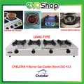 Chelstar CGC-411 Gas Cooker 4 Burner Stainless Steel Table Top Stove