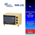 Milux MOT-0018 Oven Elektrik 18L Warna Mellow Yellow