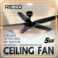 Rezo ZERON PLUS Kipas Siling 56" Matte Black