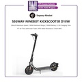 Segway D18 - Ninebot KickScooter D18W, Hitam dan Silver, 10 Inci Pneumatic Tires, 25 km/jam, 18 km Jarak Tempuh