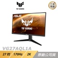 ASUS TUF Gaming VG27AQL1A 27吋 IPS 電競螢幕，WQHD 1440p 解析度，170Hz 更新率，HDR400 支援