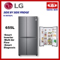 LG GC-B257JQYL Side by Side Fridge 655L Dark Silver