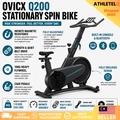 OVICX Q210 Bicicleta Spinning Profesional - Putih Hitam, 150kg Muatan Maksimum, Aço Reforçado