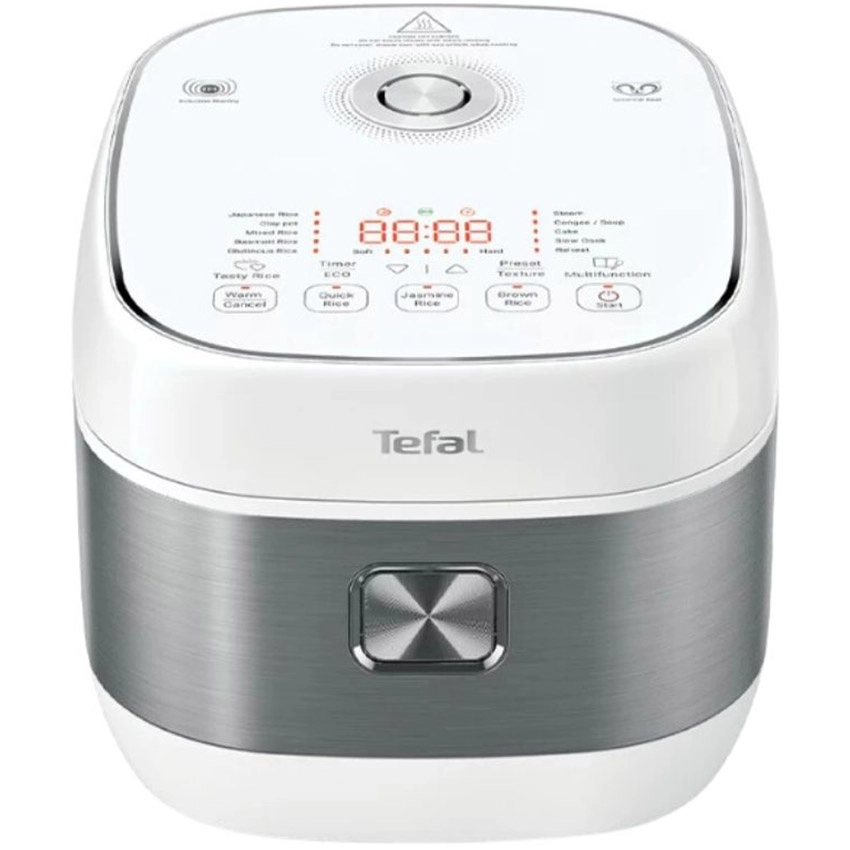 Nồi cơm điện cao tần Tefal Rice Master RK8131Y0 - 1.5L, Trắng & Viền Bạc