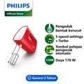 Mixer Tangan Philips HR1552/10 - Merah | Hand Mixer Saeco