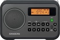 Sangean PR-D18 Portable Radio with AM/FM, Clock, Alarm, and Sleep Timer - Black/Grey, White/Grey, White/Blue, White/Red