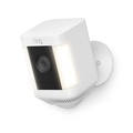 Ring Spotlight Cam Plus 屋外用防犯カメラ - 1536p HD+ 昼夜撮影対応 ホワイト/ブラック