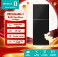 Hisense RT286N4ABN Lemari Sejuk 2 Pintu Kapasiti 240L Warna Black Metal