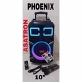 Asatron PHOENIX 2701 Speaker Bluetooth Portabel 10 Inch 40W RMS dengan 2 Mikrofon Nirkabel