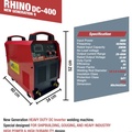 Mesin Las MMA Rhino DC 400 - Inverter Heavy Duty