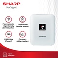 Sharp IG-NM1 Personal Air Purifier - Pengionis Plasmapluster ION Generator Wearable (Hitam, Putih)