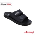 Aerosoft MA4141 รองเท้าแตะผู้ชาย PU สีดำ