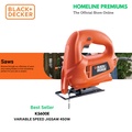 Black & Decker KS600E Jigsaw 450W - Pemotong Kayu dan Logam dengan Kecepatan Variabel