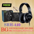 Shure SRH440A - Headphone Studio Profesional Over-Ear Berkabel dengan Kabel Lepas Pasang 3m dan Penutup ¼”