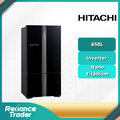 Hitachi R-WB800P5M Luxury Series French Bottom Freezer 4 Door, Kapasiti 650L, Warna Glass Black (GBK)