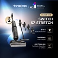 Tineco Floor One Switch S7 Stretch - Pembersih Lantai Basah dan Kering Hitam & Putih 10.4kg