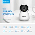 Srihome SH036 Kamera Keselamatan 1296P WiFi - 3MP Super HD, 355° Putaran Penuh, Penglihatan Malam Warna Penuh