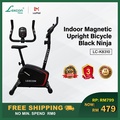 Lexcon Fitness BLACK NINJA Basikal Latihan Magnetik Dalam Rumah - 16 Tahap Rintangan, LCD 5 Inci, Berat Maksimum Pengguna 120kg