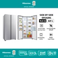 Hisense ตู้เย็น 2 ประตู Side By Side รุ่น ERS428S 428 ลิตร สีเงิน