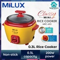 Milux MRC-603 Classy Mini Rice Cooker 0.3L - Periuk Nasi Elektrik Kecil dengan Lapisan Anti-Lengket