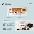 Zojirushi NL-BGQ05 Rice Cooker 3 Cangkir Putih MICOM Fuzzy Logic
