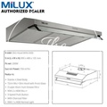 Milux MHS-S430 Slim Cooker Hood 895mm Stainless Steel (3ft)
