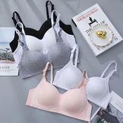 New Summer Thin Model Cup Girl Underwear Comfortable No Steel Ring Pure  Cotton Sexy Small Chest Student Adjustment Bra - Training Bras - AliExpress