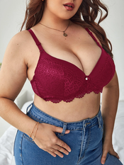 Plus Size Push Up Bra for Women Full Cup C Bra With Underwire Size