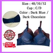 🔥Ready Stock🔥36-42 Cup A/B Plus Size Women's Full Cup Coverage Non Wired  Bra Lady's Bra Female Fashion Baju Dalam Wanita