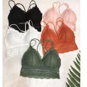 Women Singlet Lace Bra Strap Bralette Padded Inner Casual Undershirt Tube  Top 背心蕾丝内衣吊带上衣女士打底抹胸