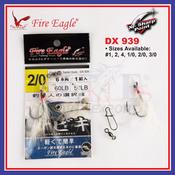 Fire Eagle Prawn Snelled Hook FPS Perambut Matakail Fishing Accessories