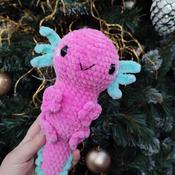 Crochet kit beginner, crochet axolotl, axolotl plush, craft kits