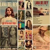 Vintage Singer Lana Del Rey Poster Kraft paper Home Decal Art Painting