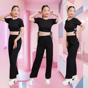 Terno pants and crop on sale top