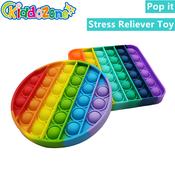 Pop it Fidget Toy- Known from TikTok - Square- Rainbow