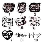 10/30/68pcs Cartoon Jesus Christian Prayer Stickers DIY Toys