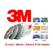 3M Heavy Duty Double Sided Foam Tape 12mm/18mm/24mm X 1.5M