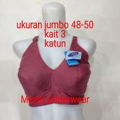 Bra Bh Cup Besar / Bra Jumbo ukuran 48-50-52 / Kait 4 / Tanpa Kawat / Ada  Busa / D 996