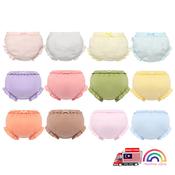 AC-(0-4years)Baby Kids Girl Underwear Panties Underpants Budak Perempuan  Panties 100% Cotton Cute Ribbon Breathable Pant