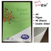 Arto A4 Graph Paper Pad 1PCS [1mm square, 80 gsm, 25 sheets]