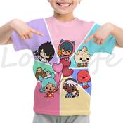 Girls/Boys Game Toca Boca And Gacha Life World Cartoon Graphic Printed  T-shirt Kids Comfy Versatile Summer Short Sleeved Clothes