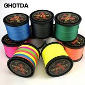 Ghotda Hot Sale Multifilament Woven Fishing Line X12 PE Braid Flat And  Abrasion resistance Cord 100-500M Color: Multicolor, Line Number:  100M-X12-1.0