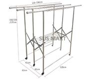 HOUSEHOLD CLOTHES HANGER #SINGLE #DOUBLE POLE/ DRYING RACK (RAK PENYIDAI  BAJU)