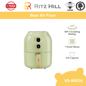 Bear AIR FRYER ELECTRIC FRYER OIL-FREE COOKER OVEN NON STICK FRYER  HOUSEHOLD APPLIANCES KITCHEN COOKER (3.6L) BAF-OM36L