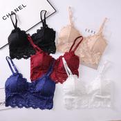 Summer Lace Wrapped Chest Tube Top Thin Hollow Rimless