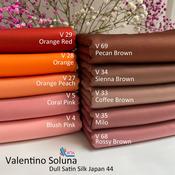 VALENTINO SOLUNA DULL SATIN KAIN PASANG PLAIN BIDANG 45(Dusty Mauve/Rose  Gold/Dark Rose Gold/Violet Pink/Hot Pink/Dusty Pink/Violet Dusty/Rose Dust/Bronze  Rose)