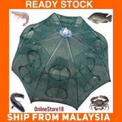 6 Hole Fish Trap Cage Net Perangkap Ikan Jala Portable Fishing Net