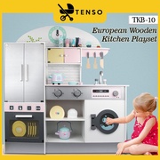 Tenso Europe Wooden Refrigerator Kitchen C Playset With Washing Machine/Oven and Fridge Set(Free Utensils Sets) - TKB-10